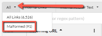 All Malformed Links