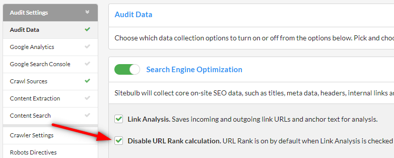 Disable URL Rank