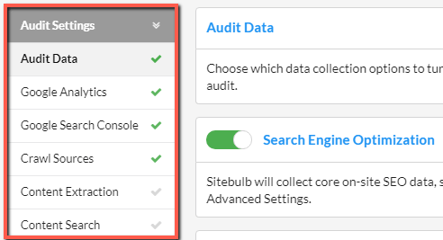 Audit Settings