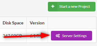 Click Server Settings