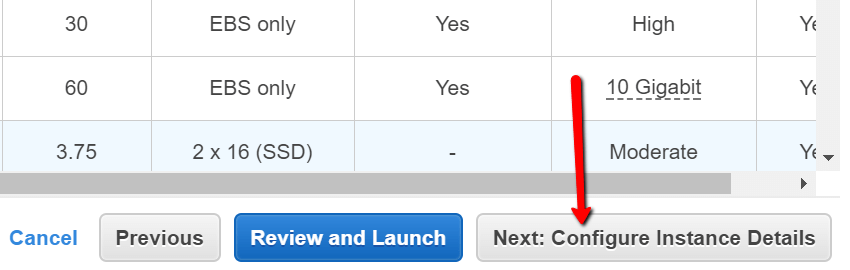 Configure Instance Details