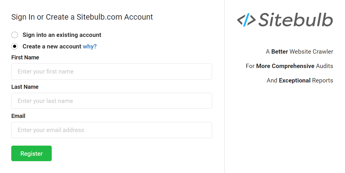 Create Account