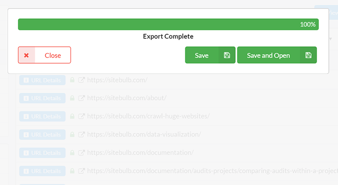 Export straight to excel