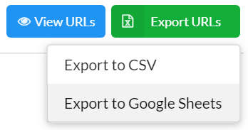 Export to sheets button