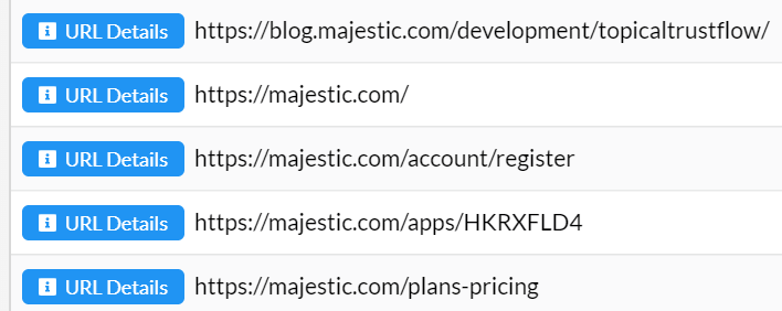 Majestic URLs