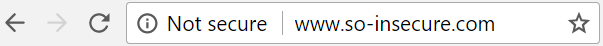 Not Secure Message in Chrome