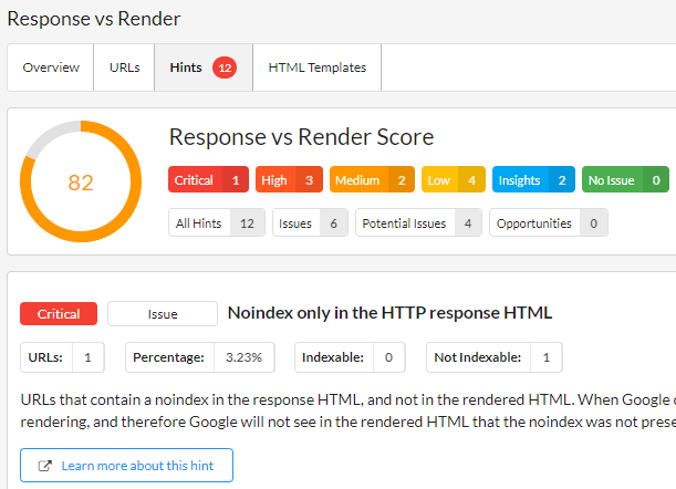 Response vs Render Hints