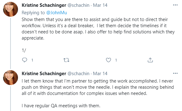 Kristine Schachinger response