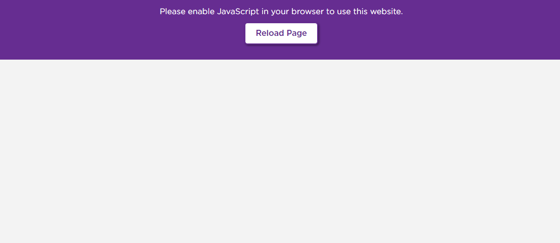 Roku JavaScript disabled