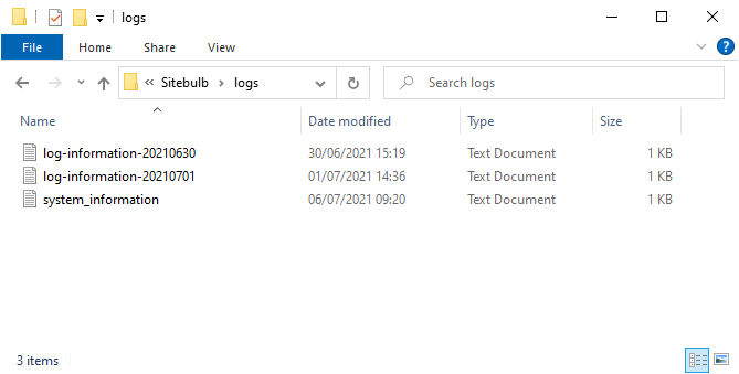 Save log files